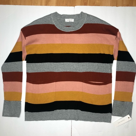 NWT Sophie Rue Demanda Striped Crewneck Sweater  M - Picture 1 of 10